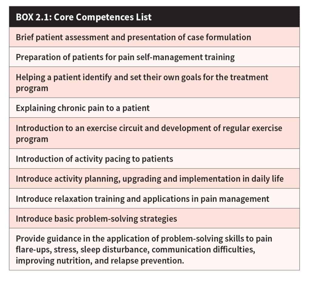 Box 2.1: Core Competences List