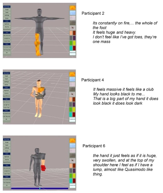 Examples of images captured with participant's verbal descriptions