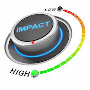 impact button position. Concept image for illustration of impact in the highest position , 3d rendering