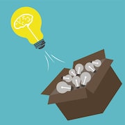 Light bulb think outside box concept,vector design