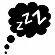 Sleep black icon isolated on white background