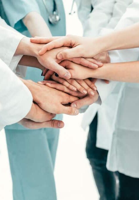 doctors hands together