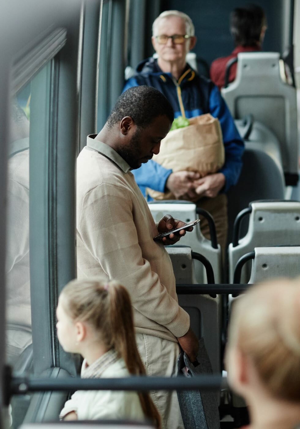 People on bus